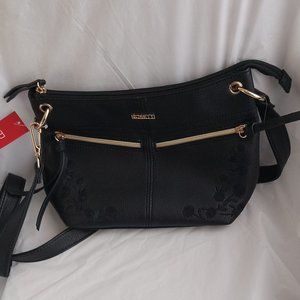 Rossetti Ladies-Crossbody Black Leather Purse  Medium NWT 69 USA dollars